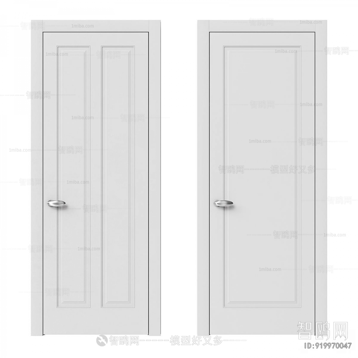 Simple European Style Single Door