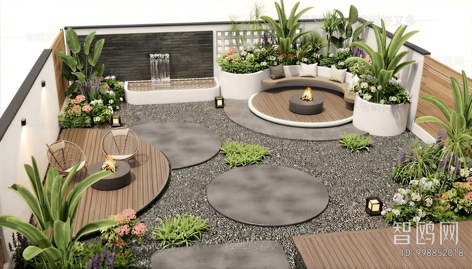 Modern Courtyard/landscape