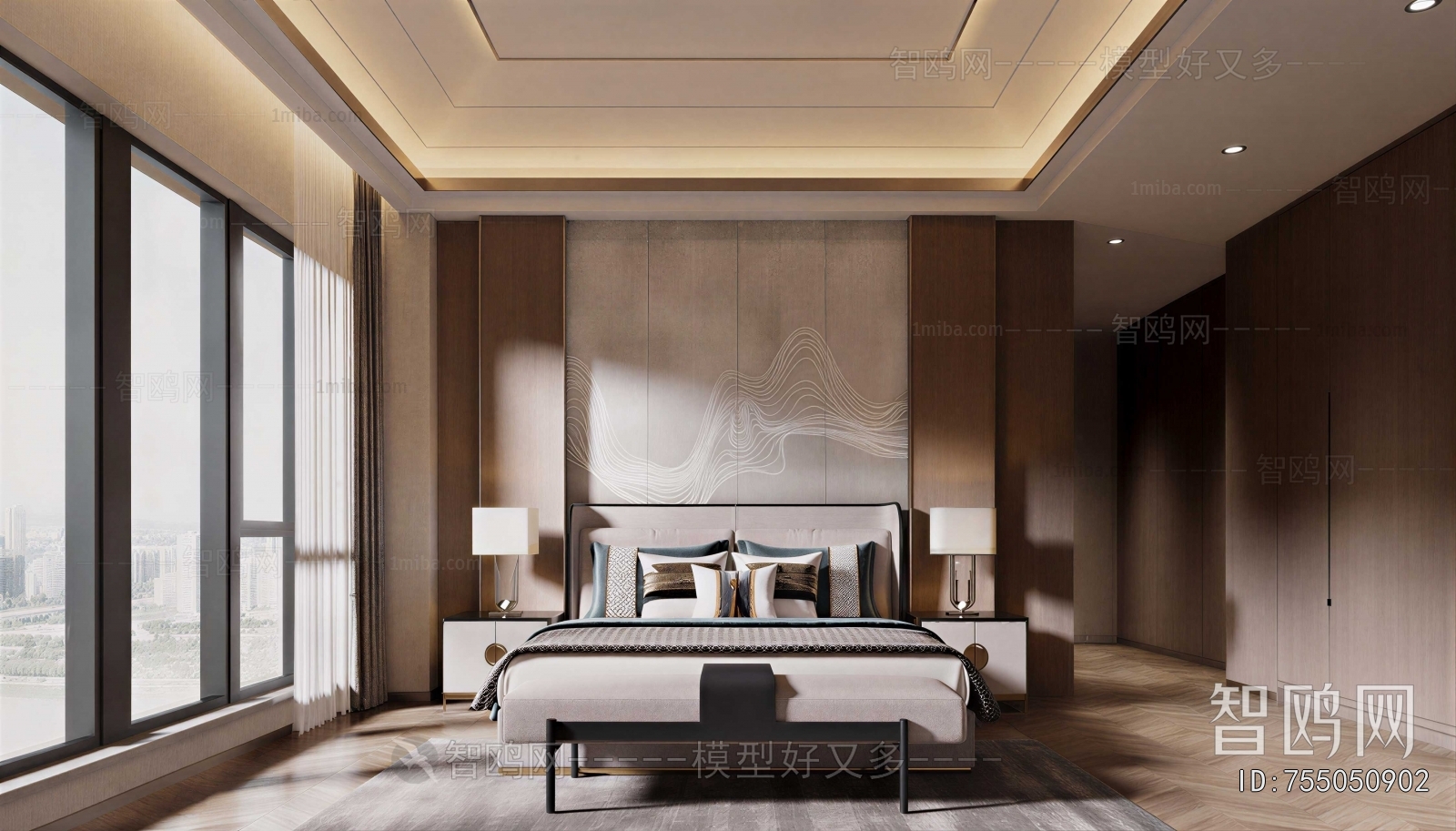 New Chinese Style Bedroom