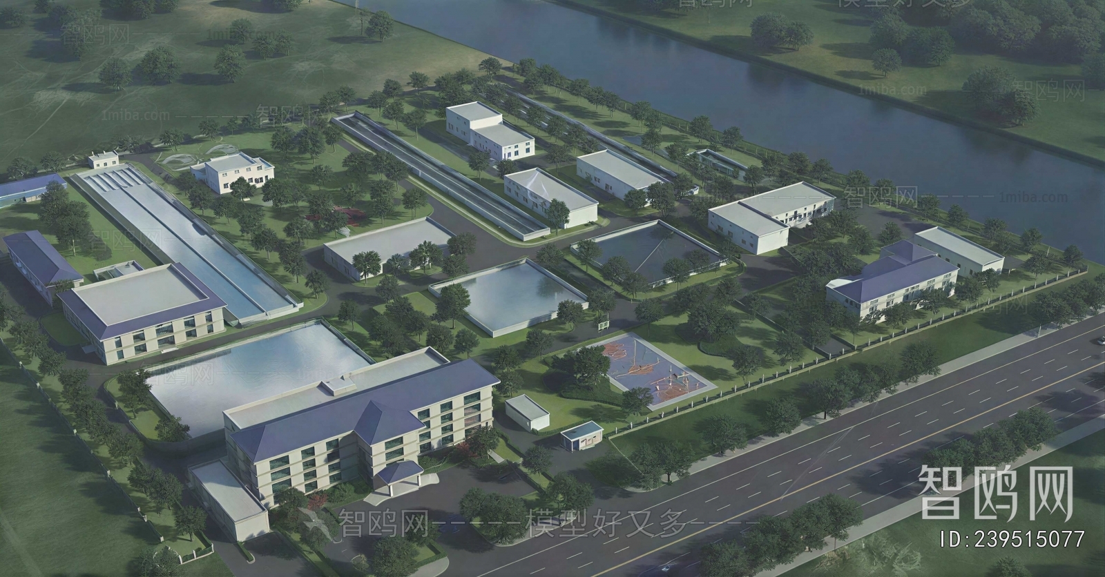 Modern Architectural Bird's-eye View Planning