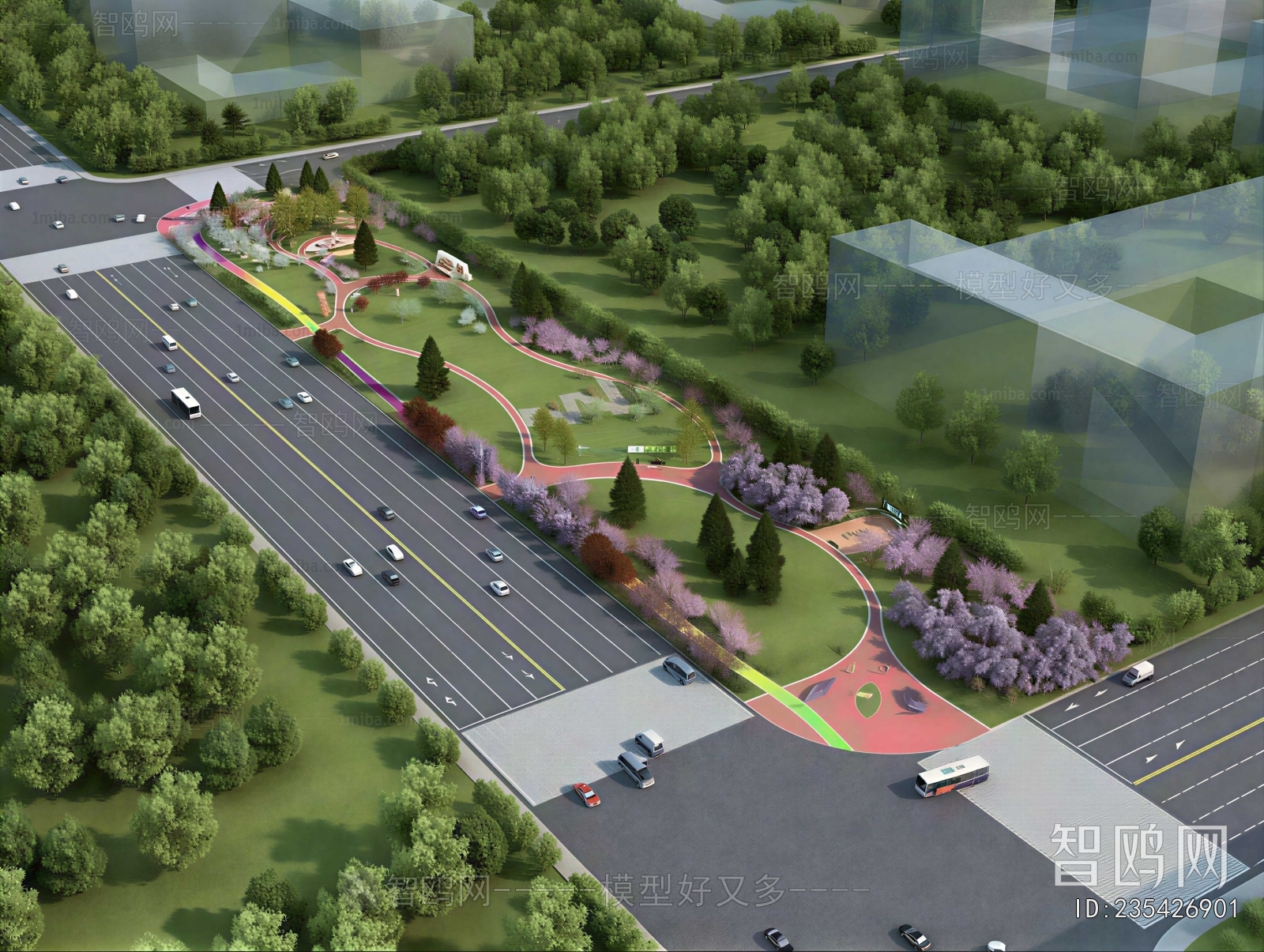 Modern Architectural Bird's-eye View Planning