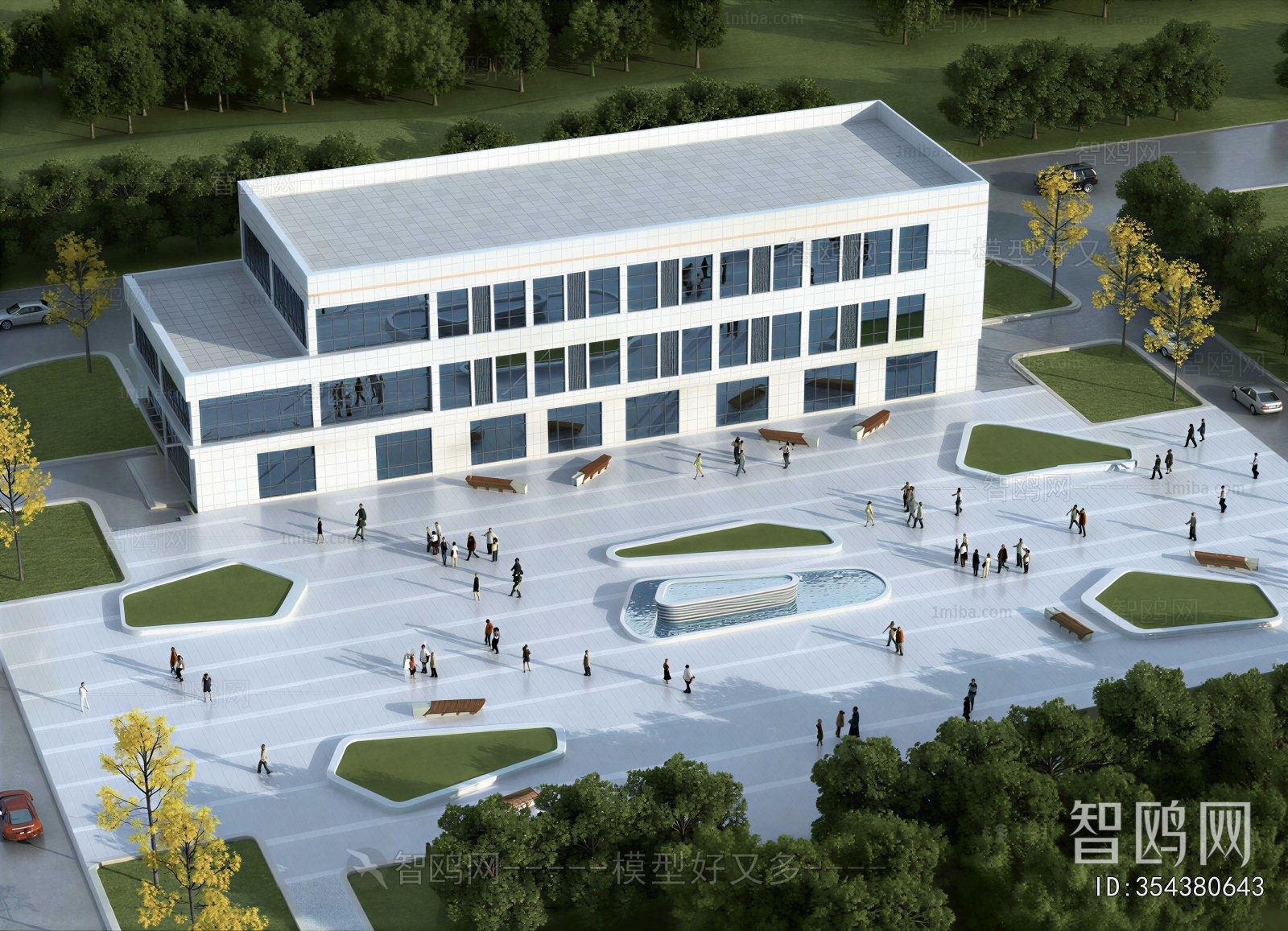 Modern Architectural Bird's-eye View Planning