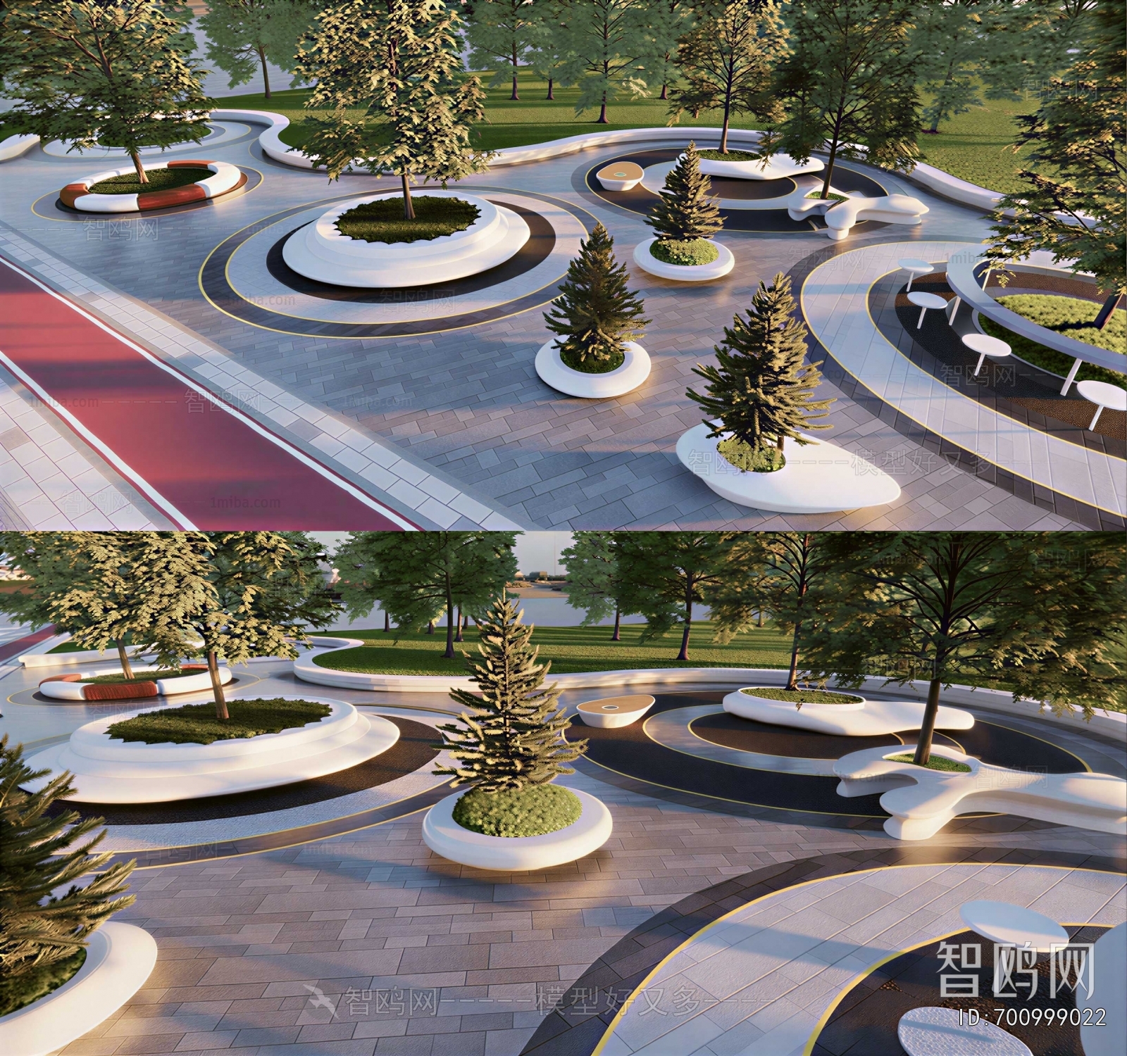Modern Park Landscape