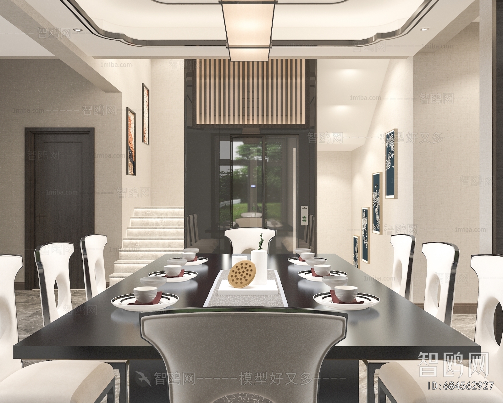 New Chinese Style A Living Room