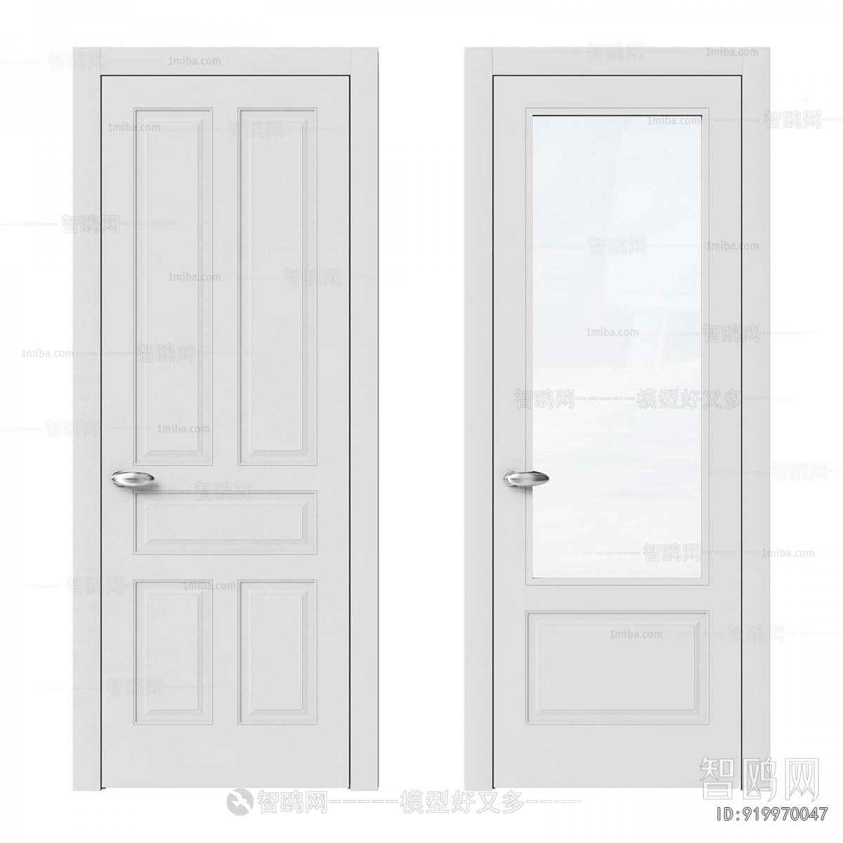 Simple European Style Single Door