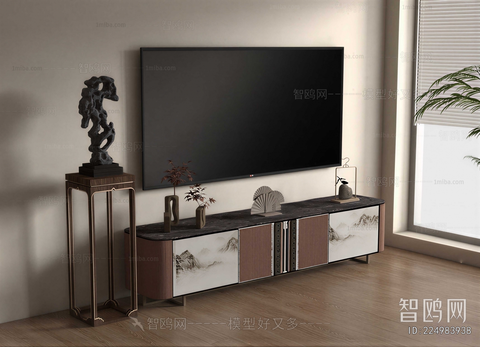 New Chinese Style TV Cabinet