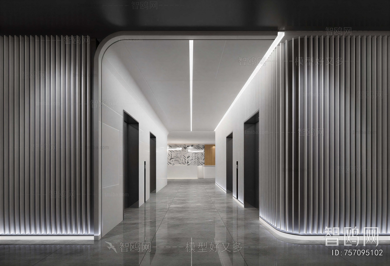 Modern Office Elevator Hall