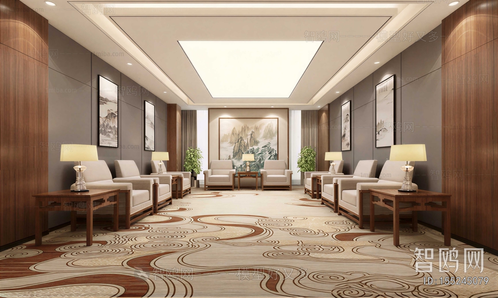New Chinese Style Reception Room