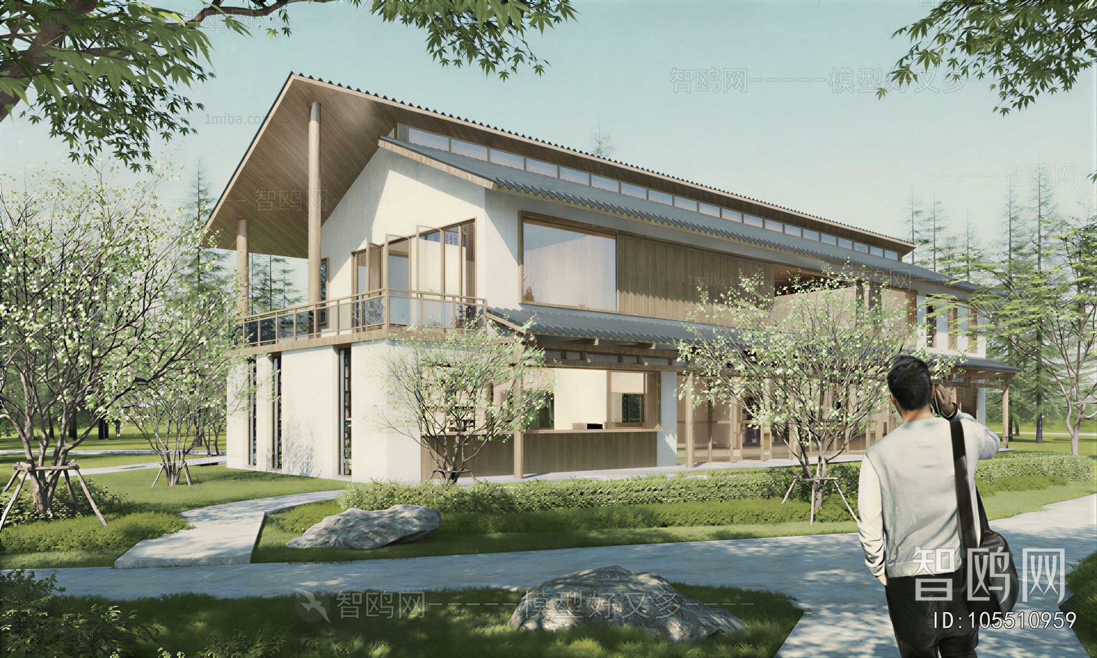 New Chinese Style Appearance Of Commercial Building