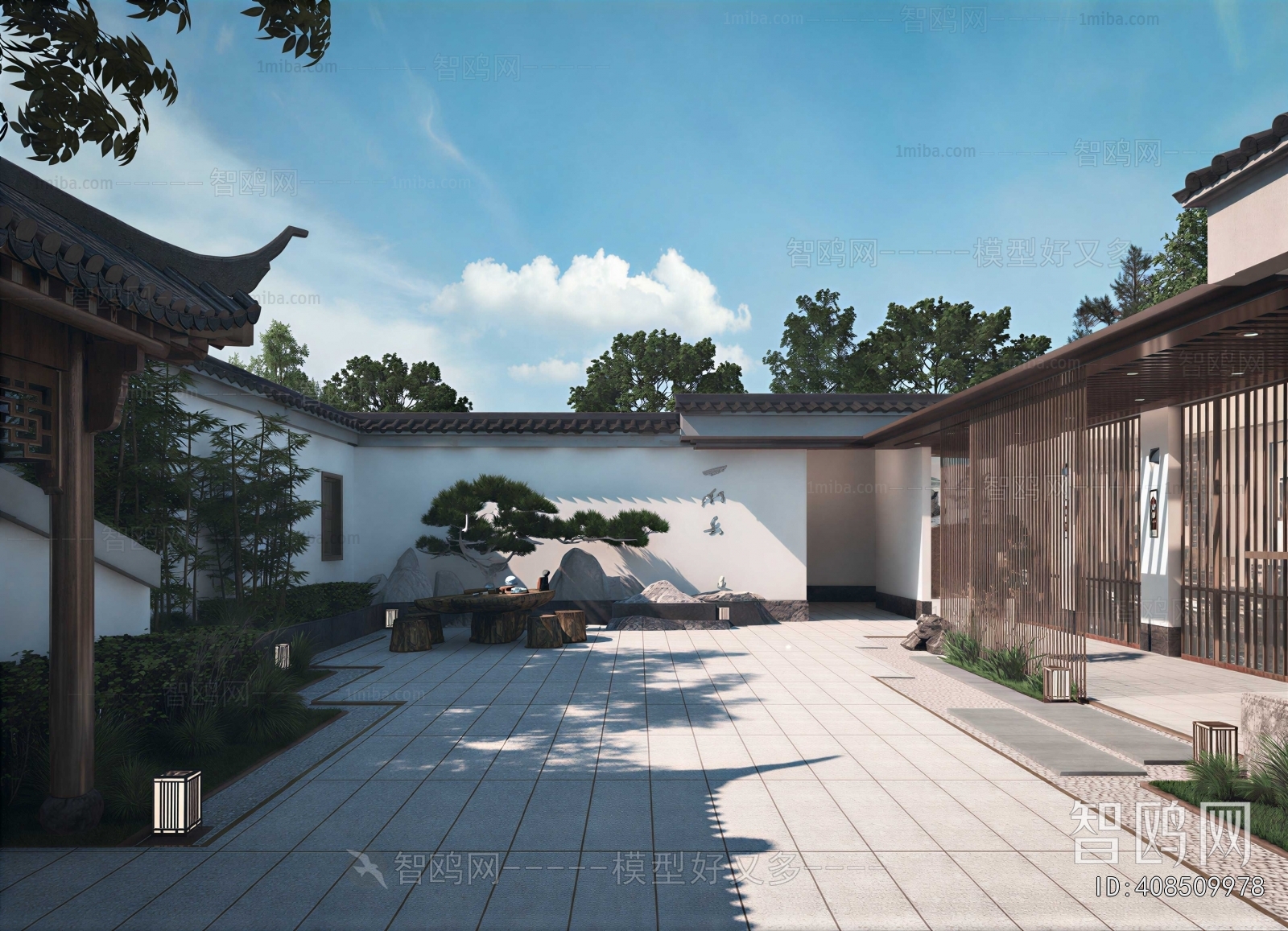 New Chinese Style Courtyard/landscape