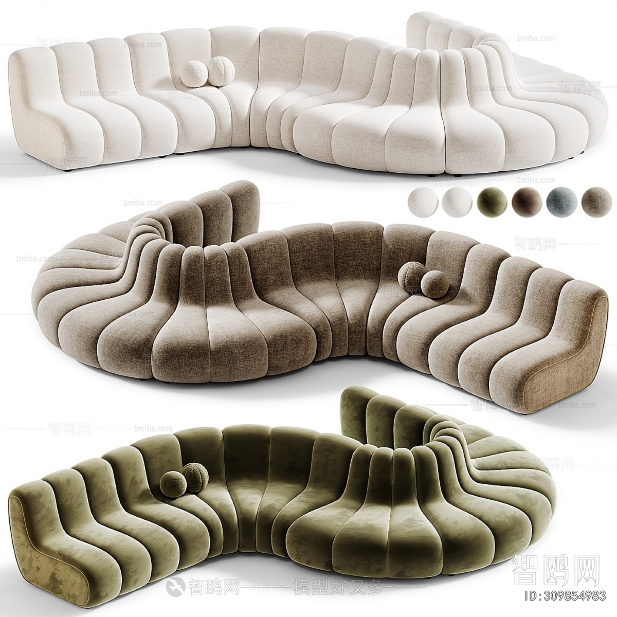 Modern Curved Sofa