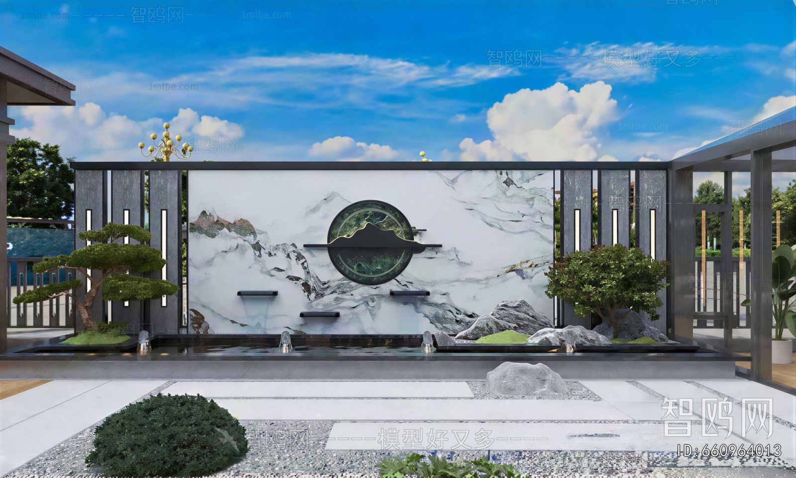 New Chinese Style Landscape Wall