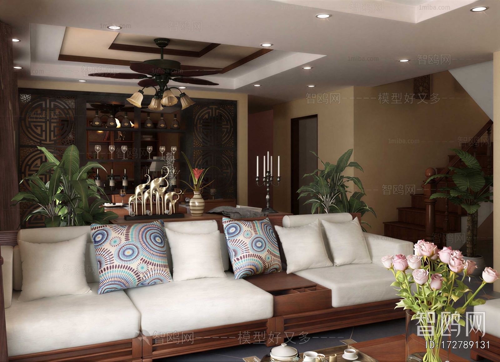 Southeast Asian Style A Living Room