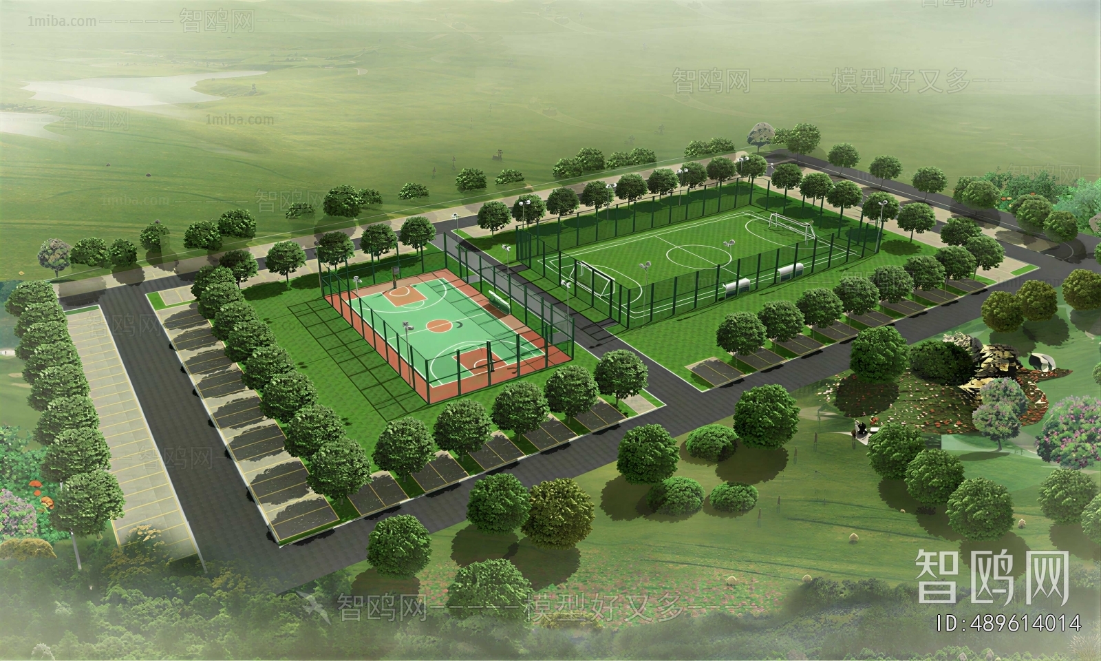 Modern Architectural Bird's-eye View Planning