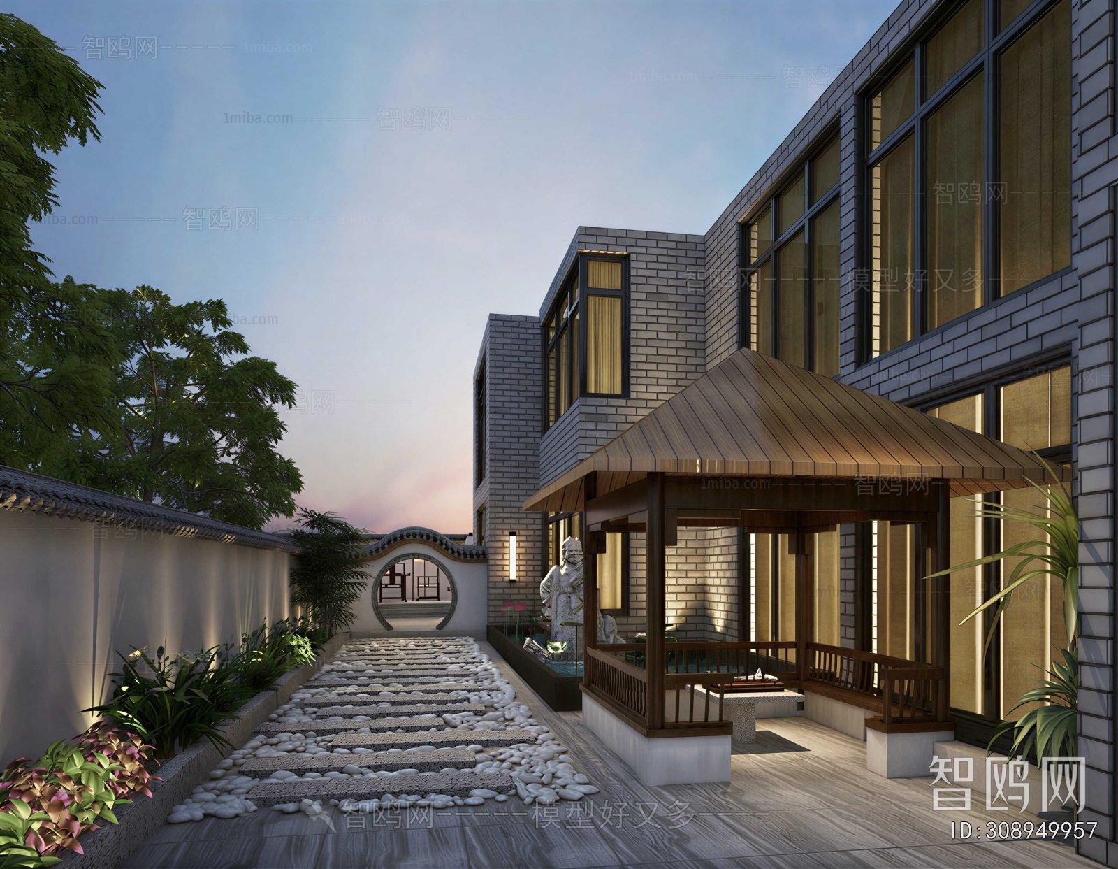 New Chinese Style Courtyard/landscape