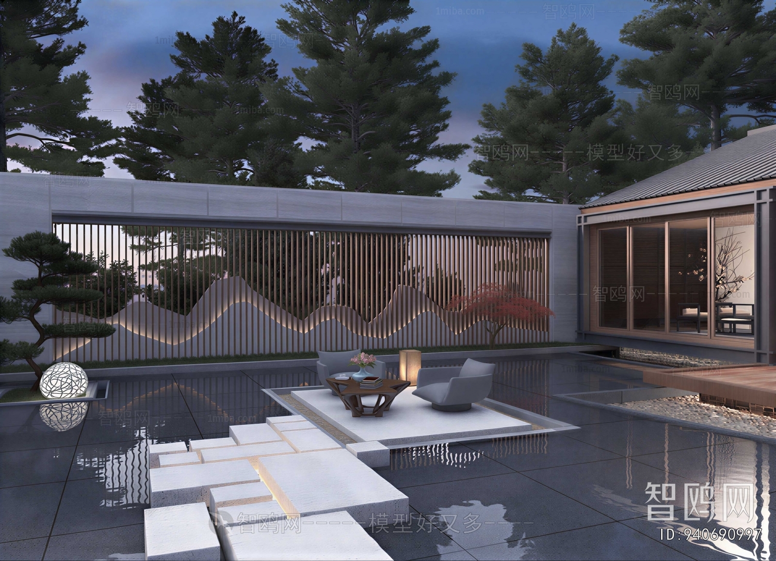 New Chinese Style Courtyard/landscape