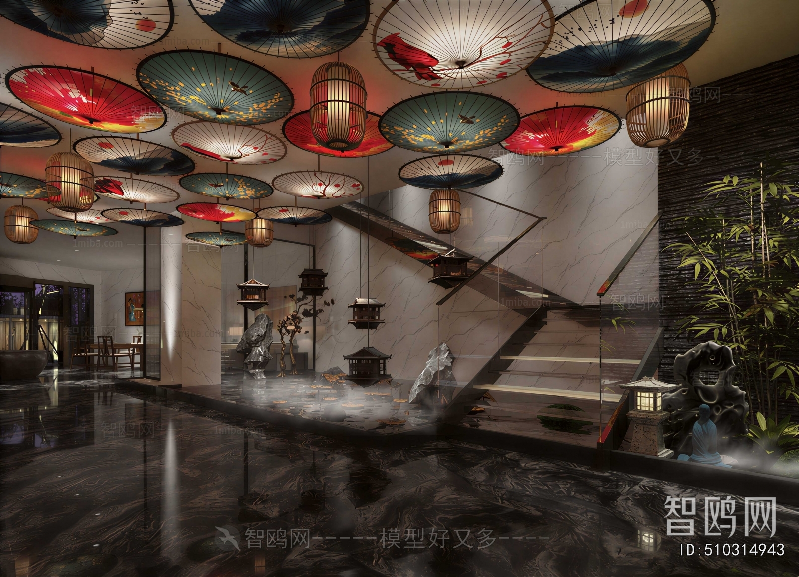 New Chinese Style Lobby Hall
