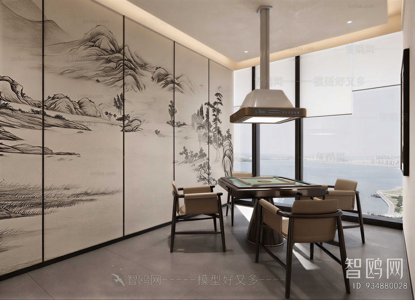 New Chinese Style Chess And Card Room