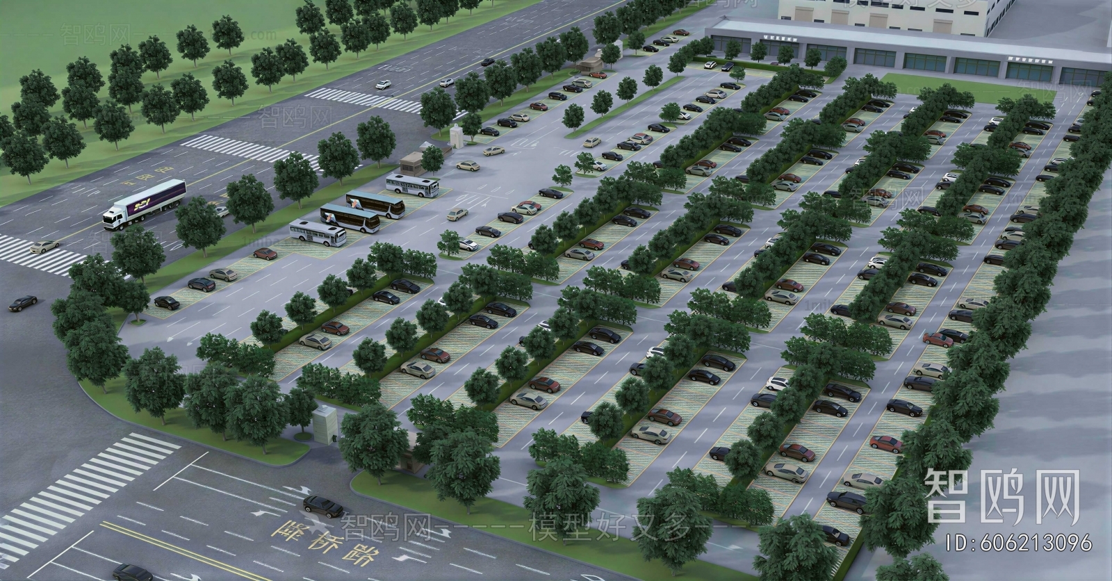 Modern Outdoor Parking Lot