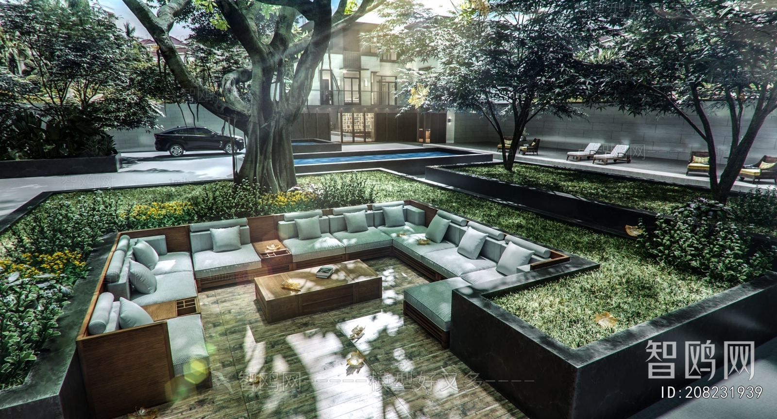 Modern Courtyard/landscape