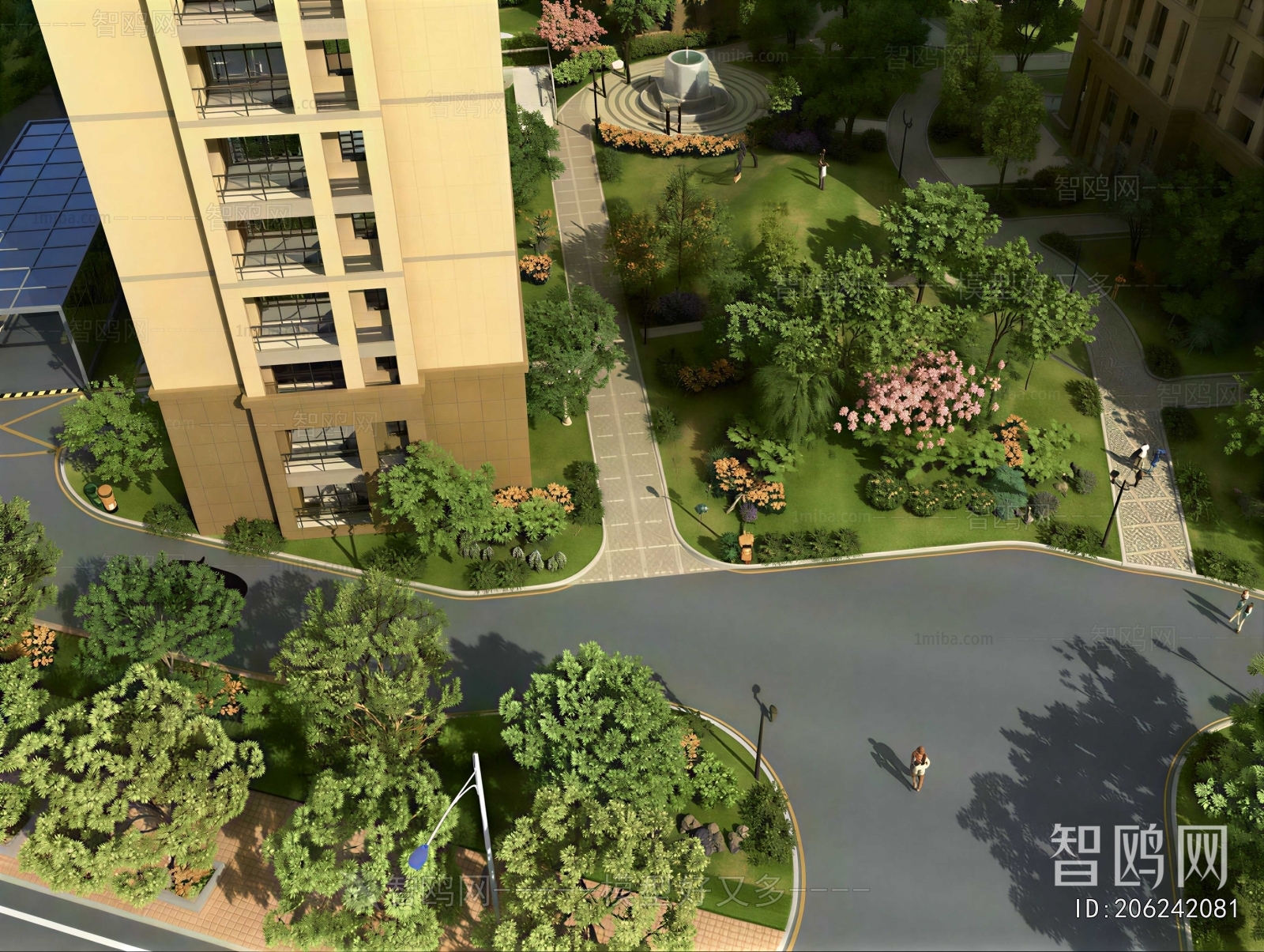 Modern Architectural Bird's-eye View Planning