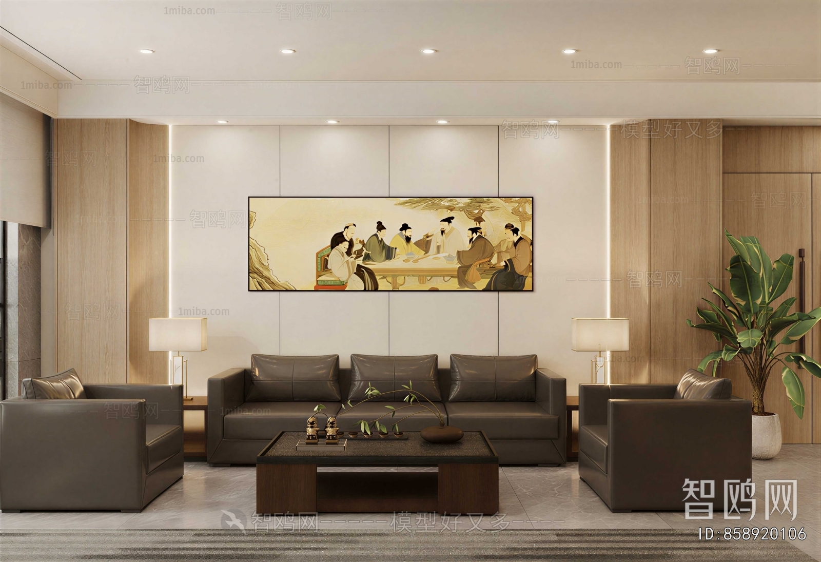 New Chinese Style A Living Room