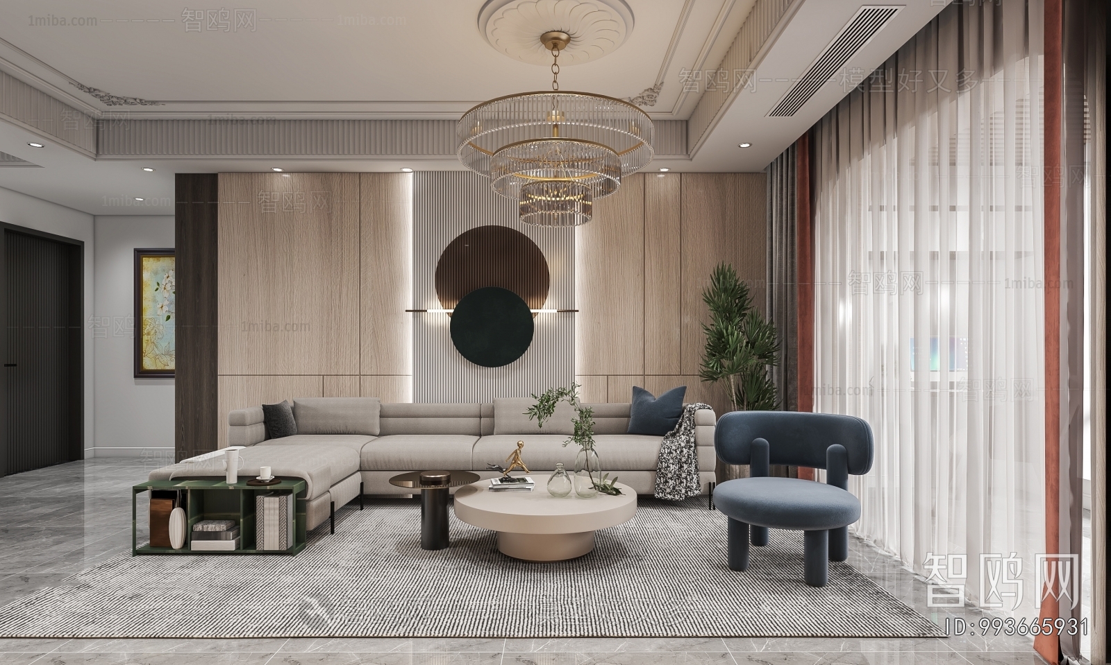 Simple European Style A Living Room