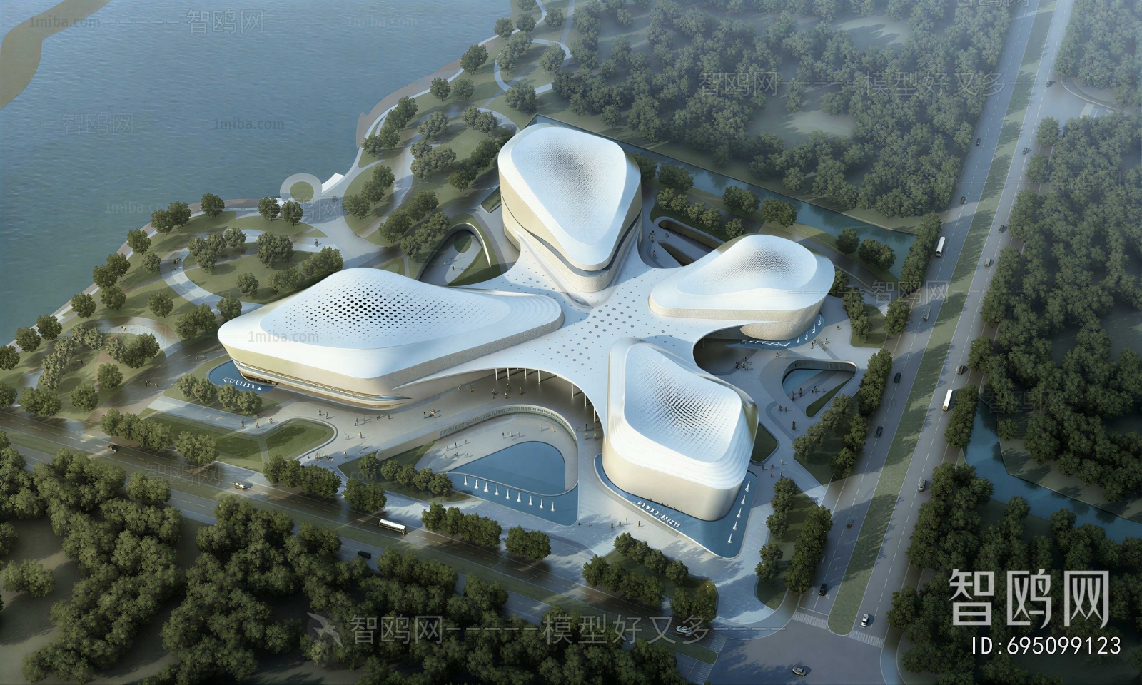 Modern Architectural Bird's-eye View Planning