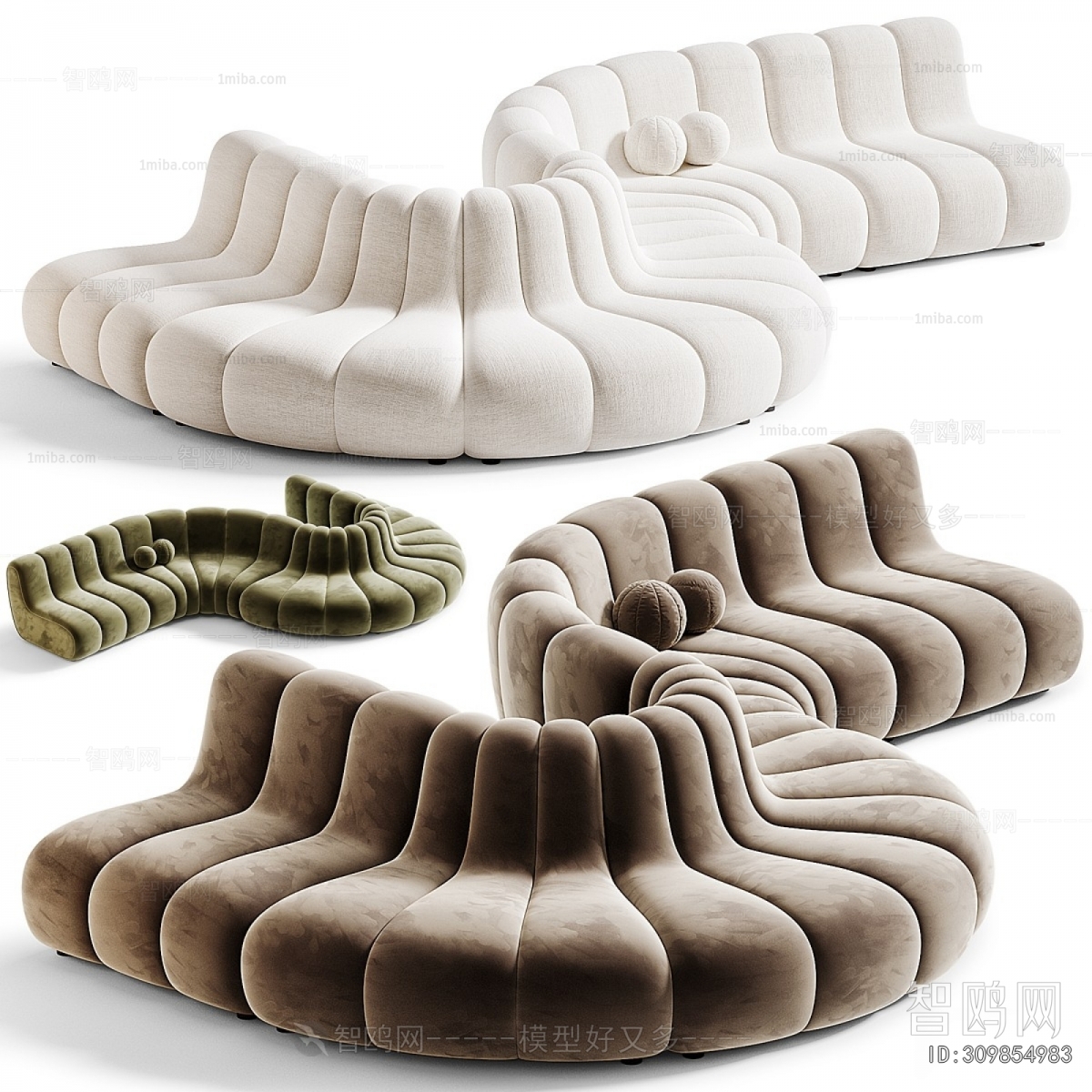 Modern Curved Sofa