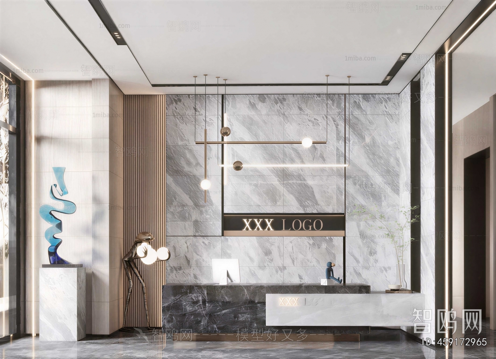 Modern Office Reception Desk