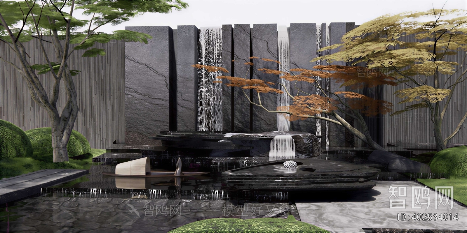 Modern Rockery Waterscape