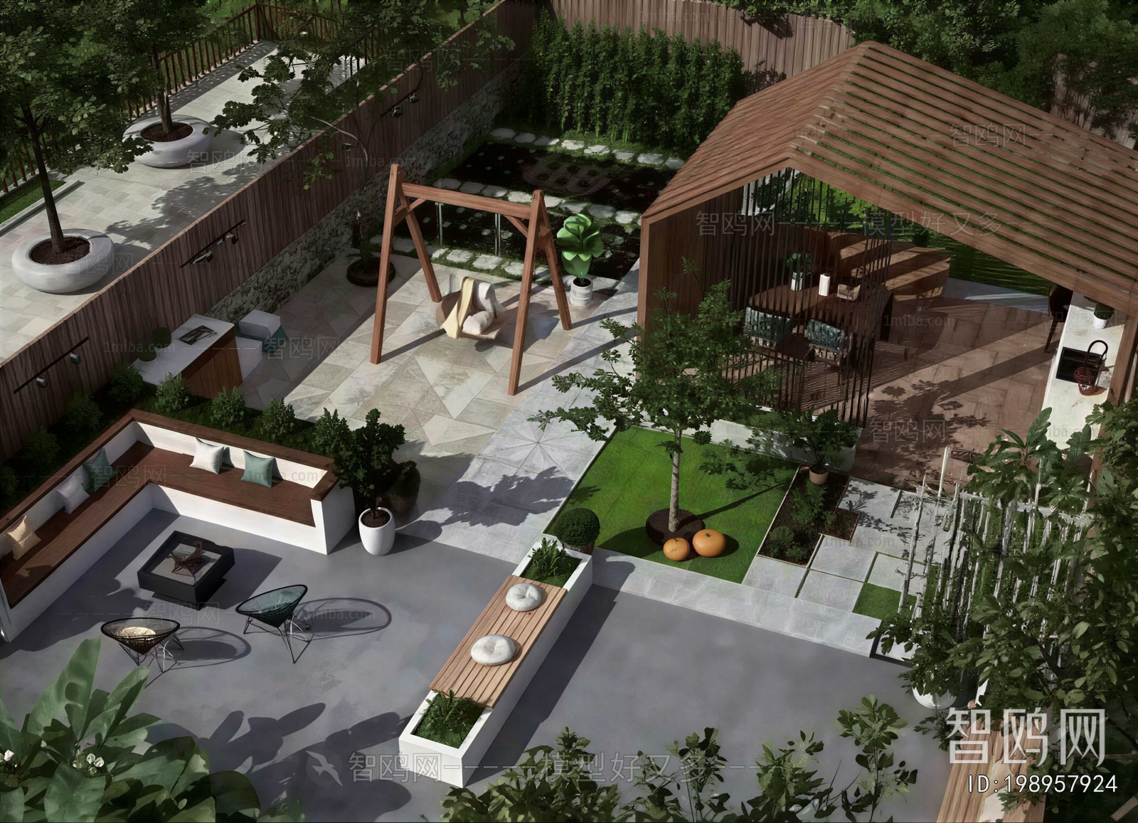 Modern Courtyard/landscape