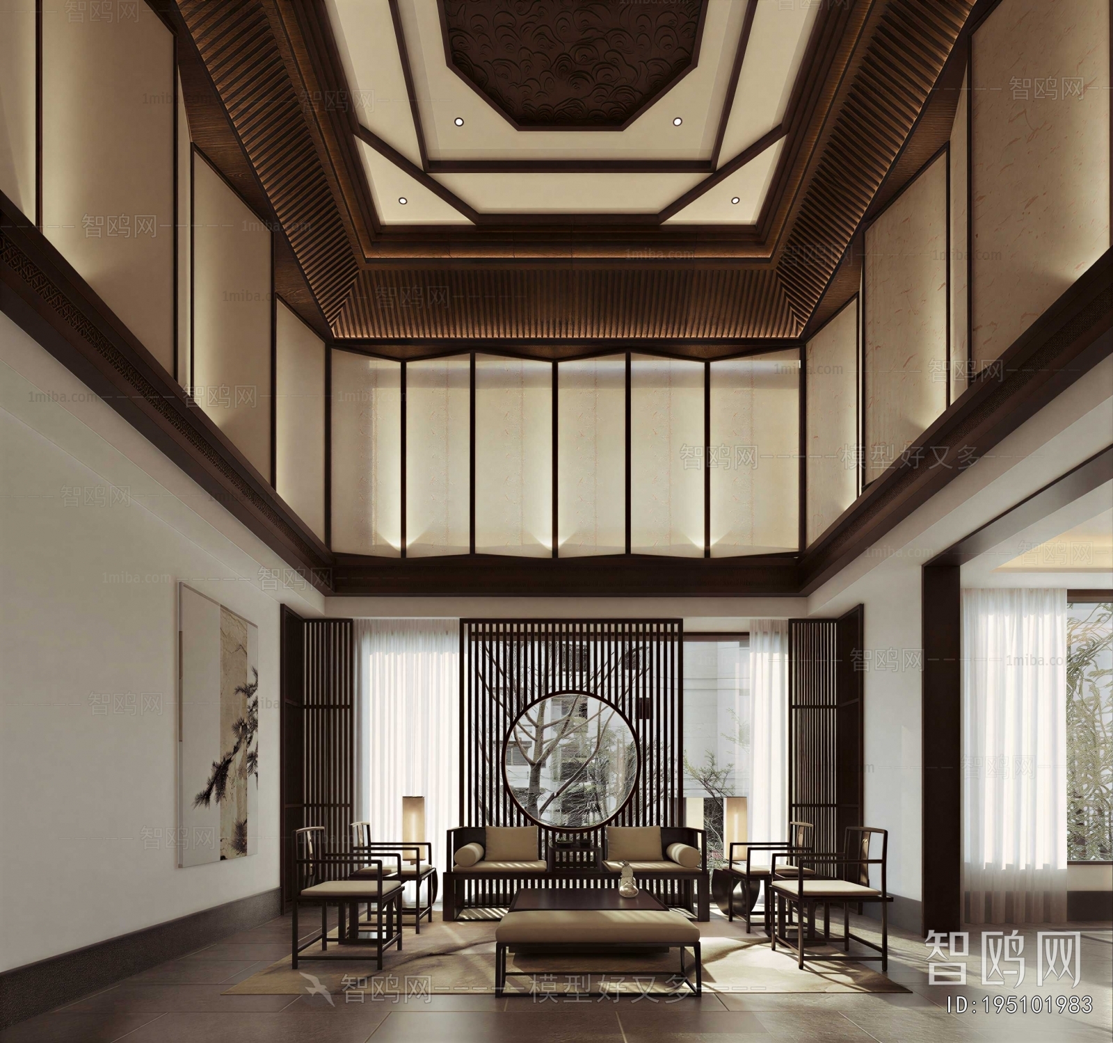 New Chinese Style A Living Room