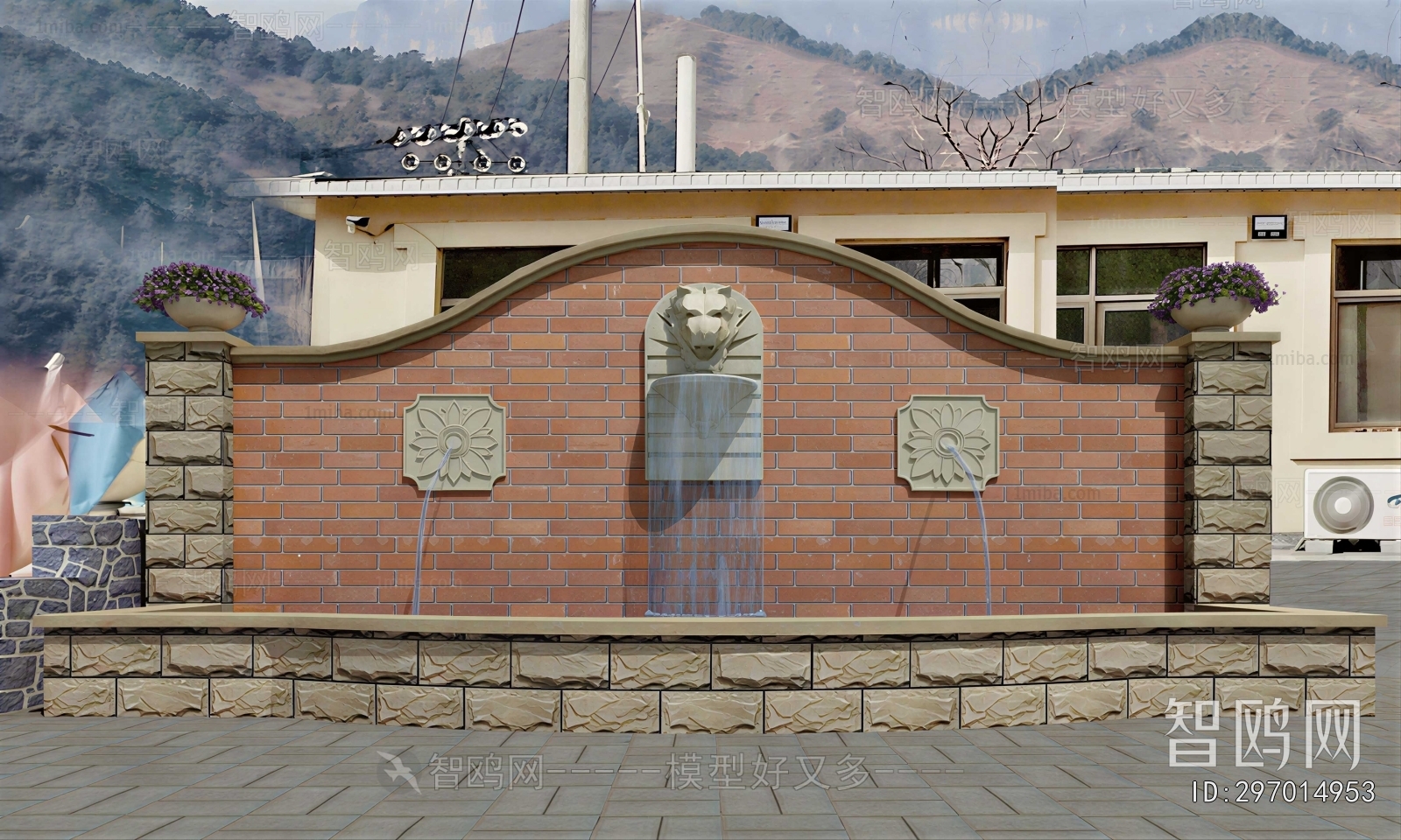 Simple European Style Landscape Wall