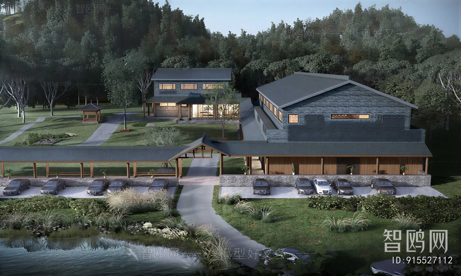 New Chinese Style Villa Appearance