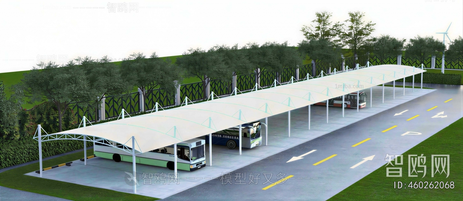 Modern Outdoor Parking Lot