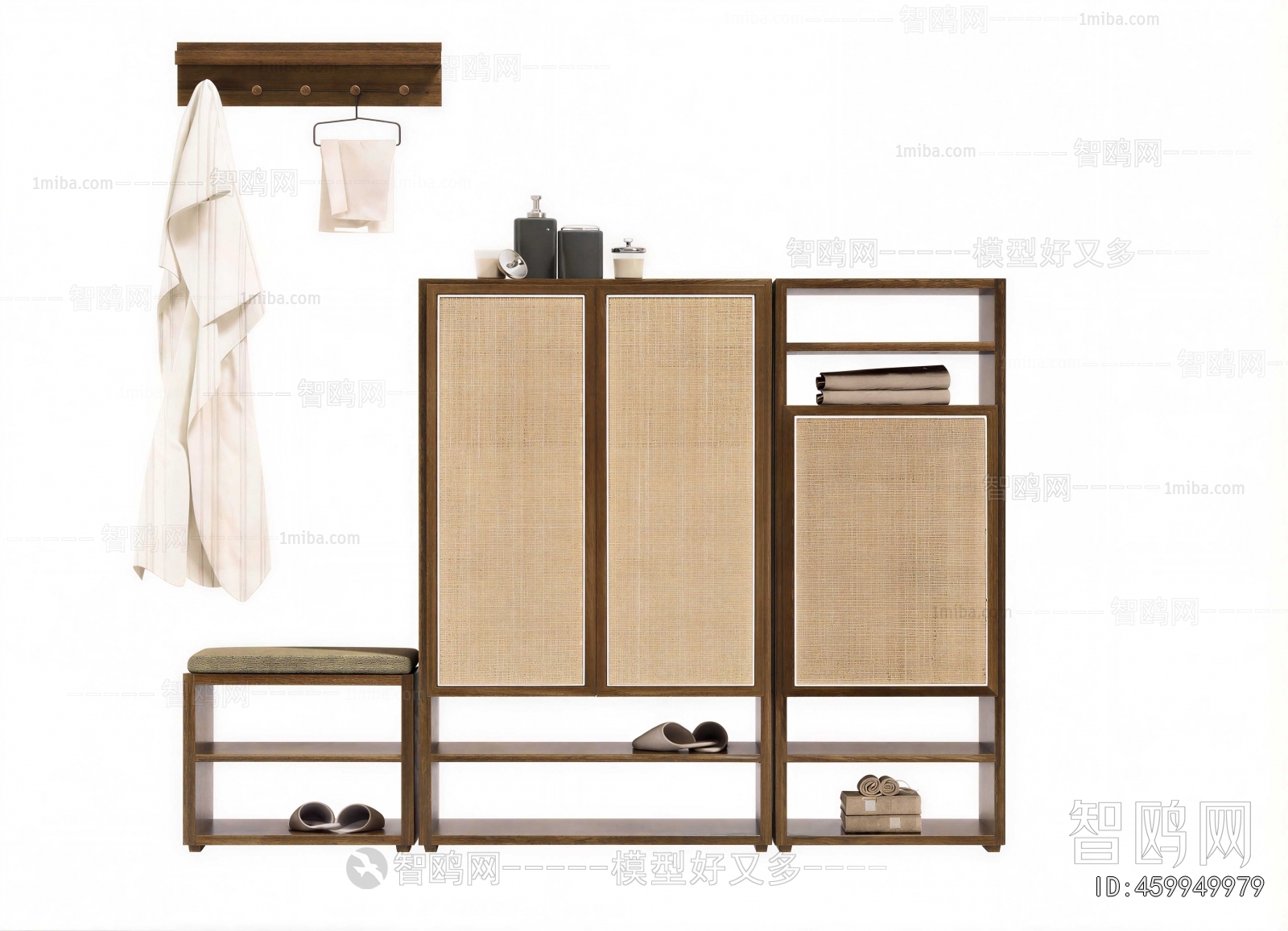 New Chinese Style Shoe Cabinet
