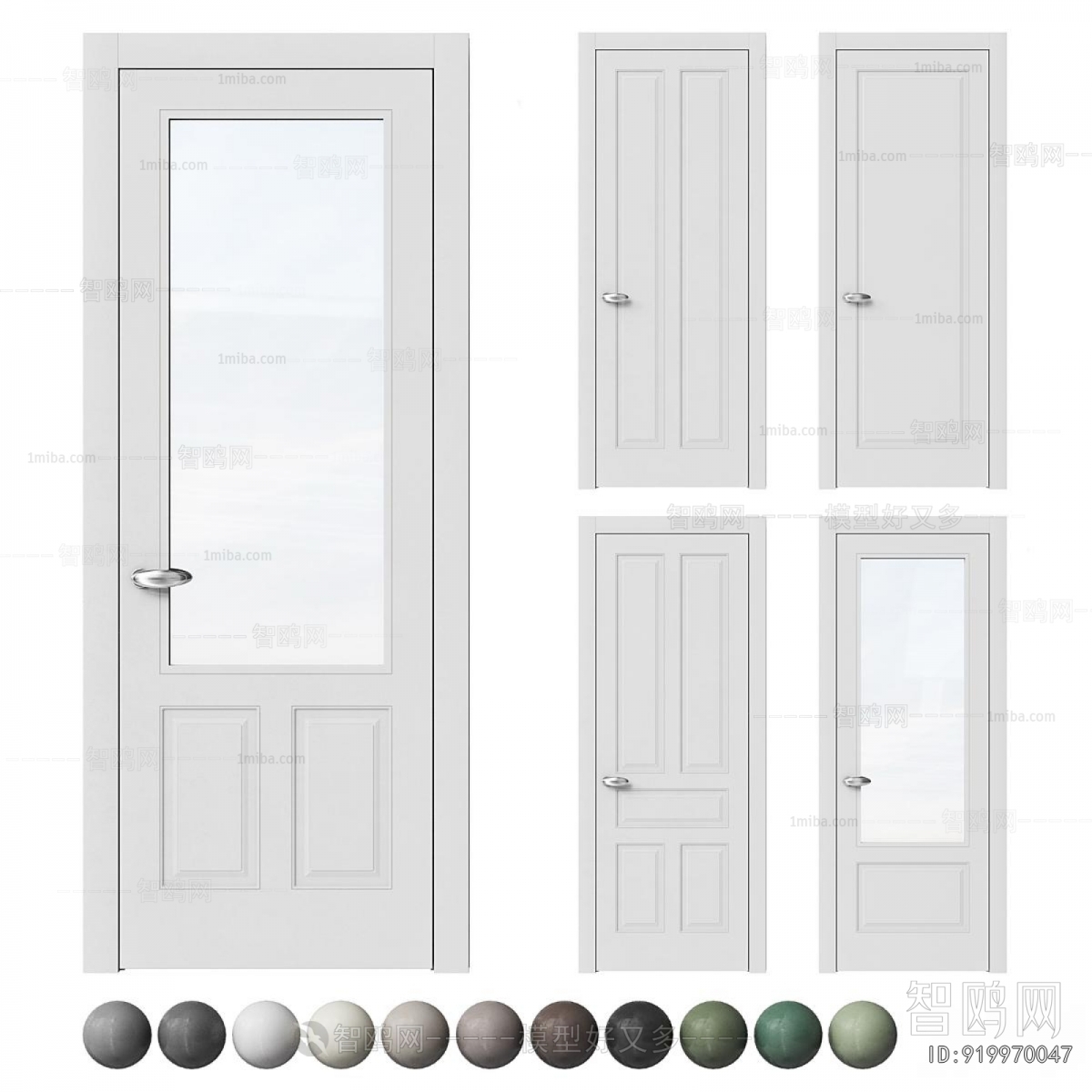 Simple European Style Single Door
