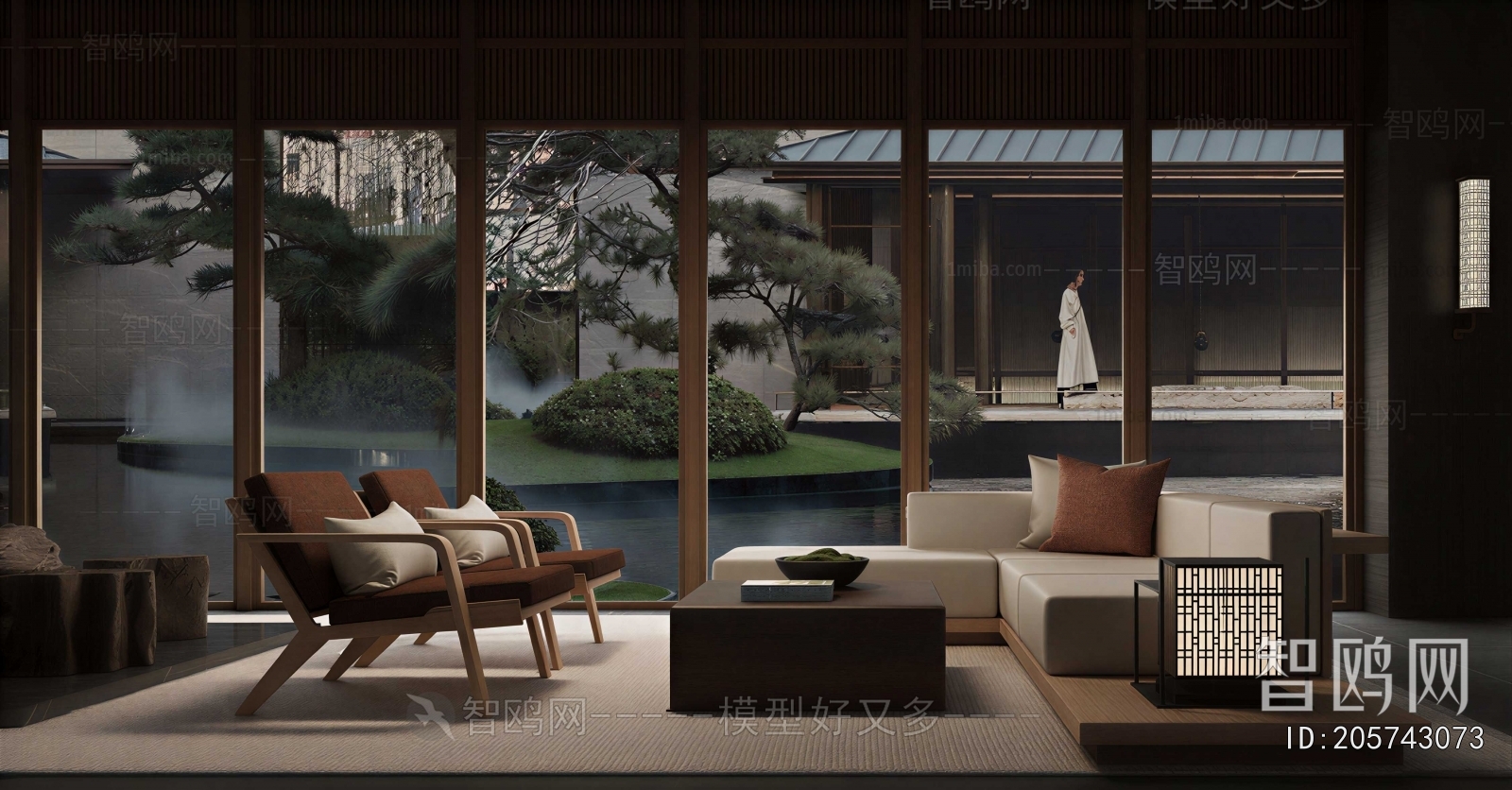 New Chinese Style A Living Room