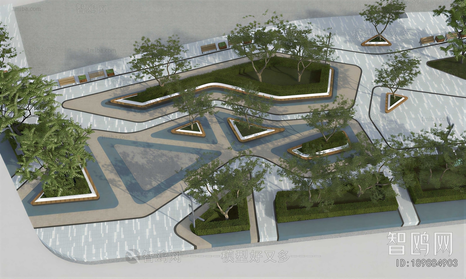 Modern Park Landscape
