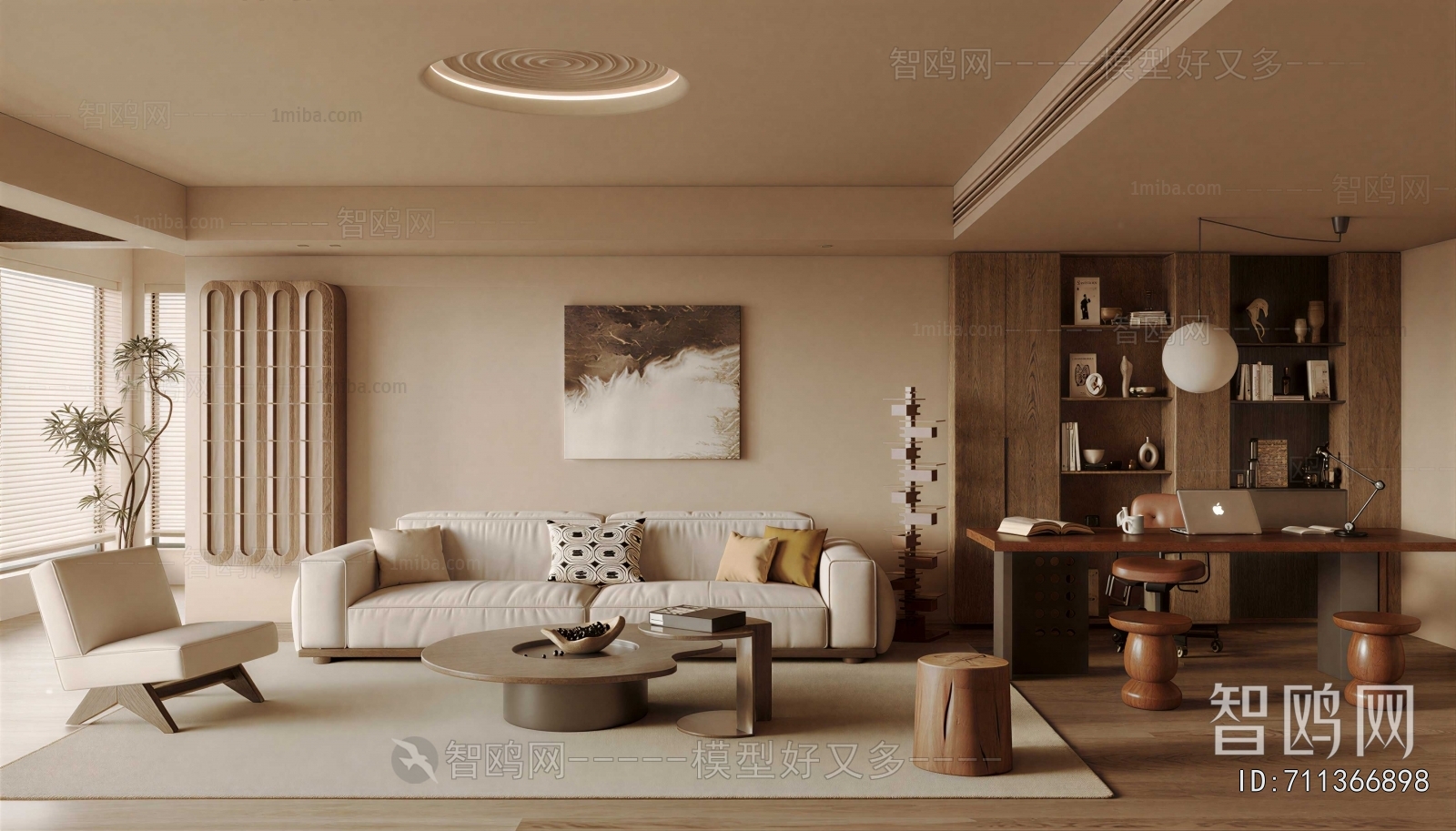 New Chinese Style A Living Room