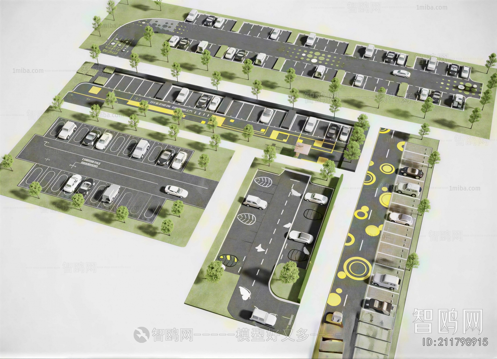 Modern Outdoor Parking Lot