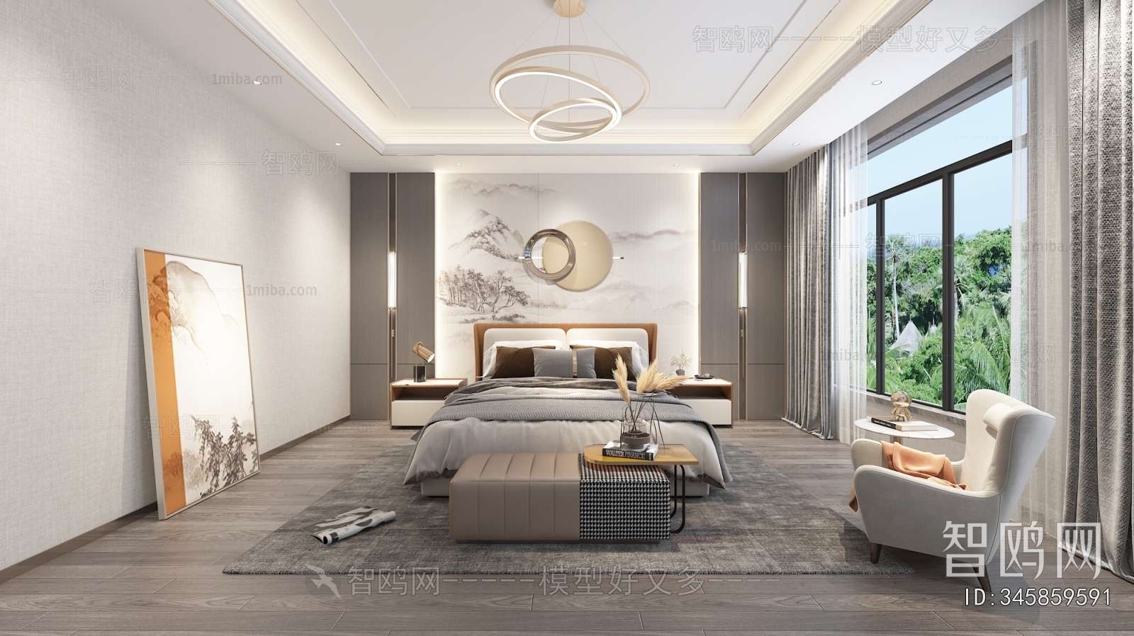 New Chinese Style Bedroom