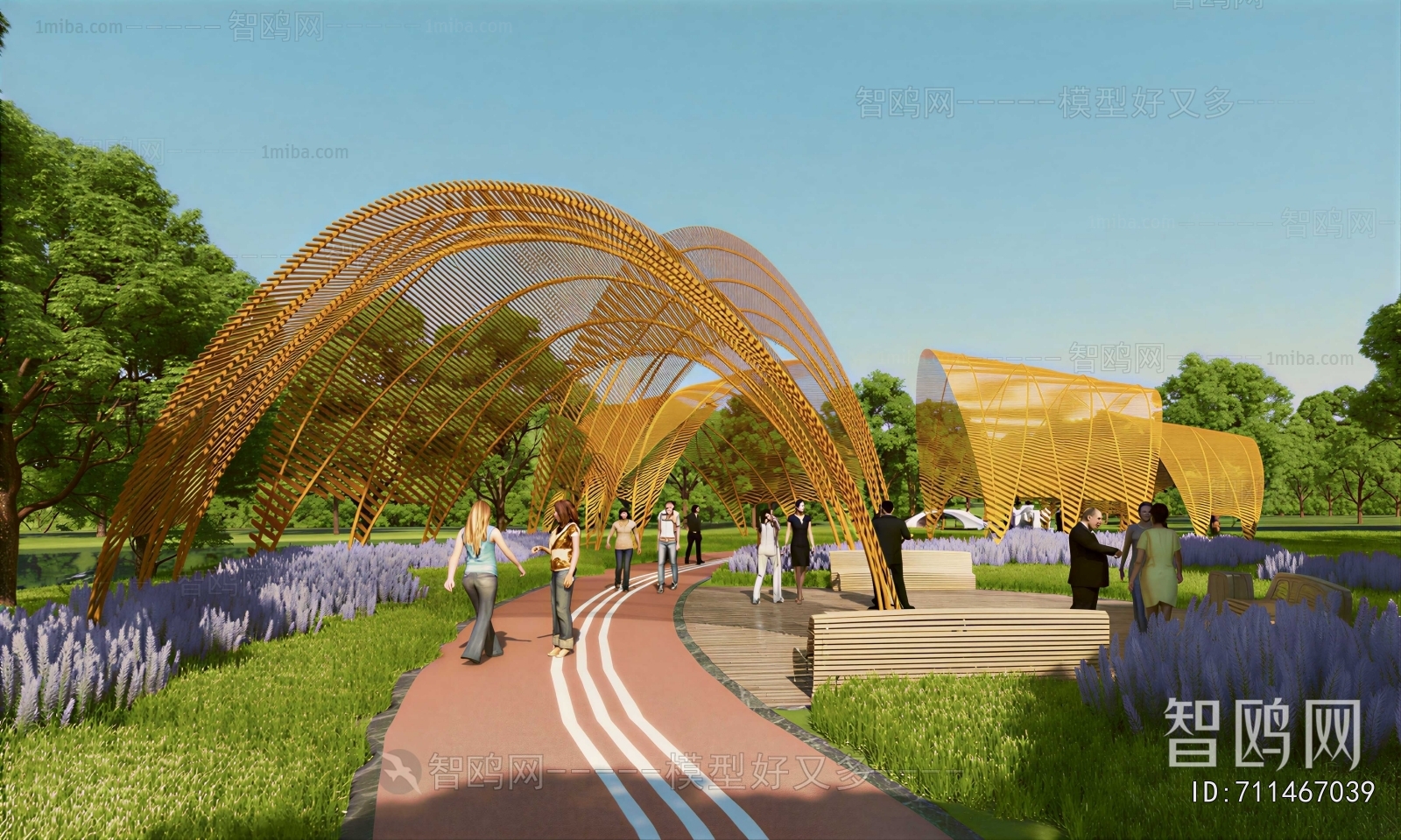 Modern Park Landscape
