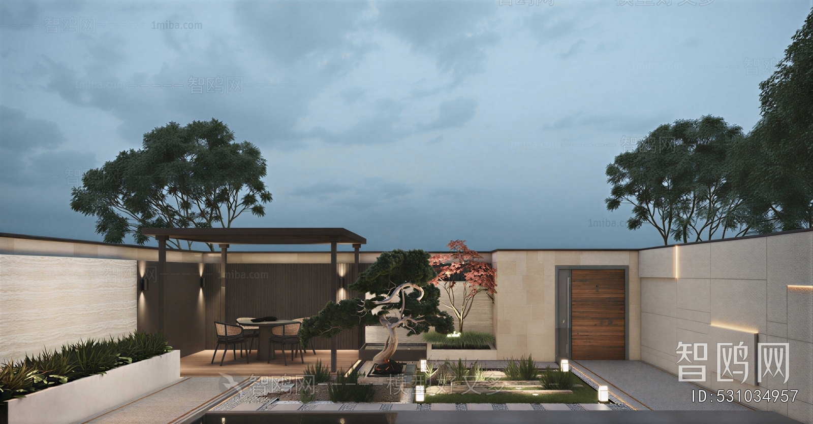Modern Courtyard/landscape
