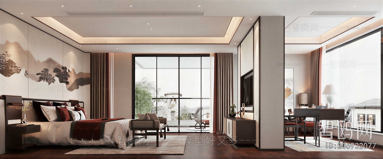 New Chinese Style Bedroom