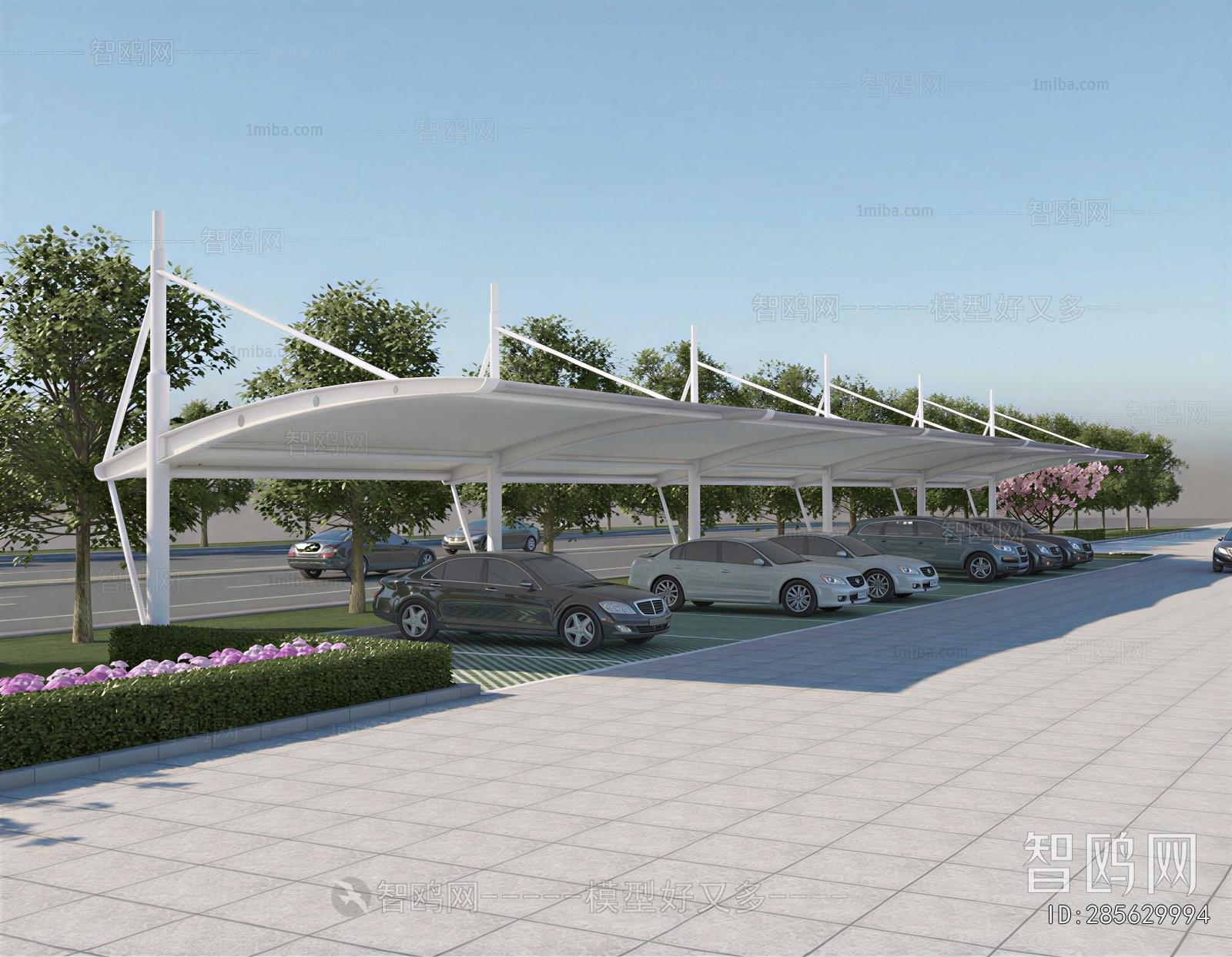 Modern Outdoor Parking Lot
