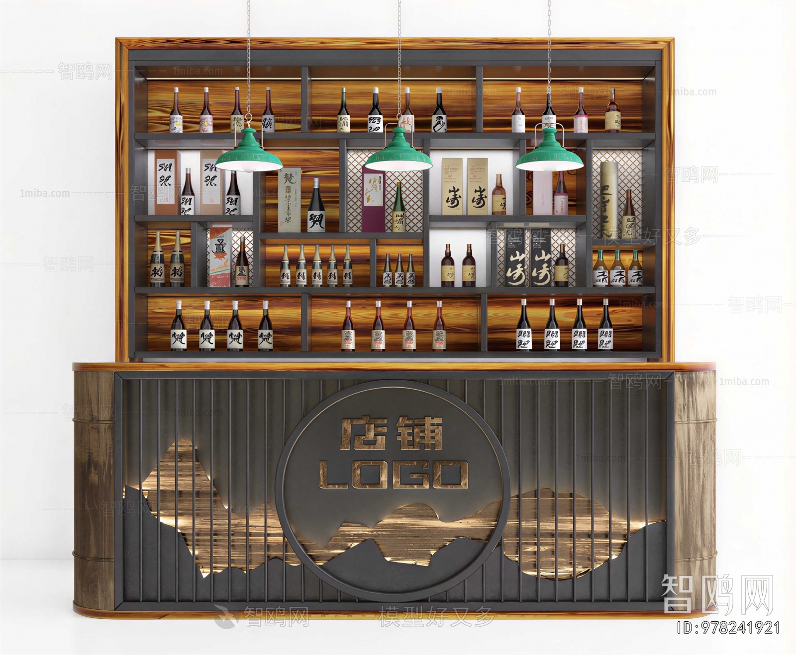 New Chinese Style Wine Cabinet