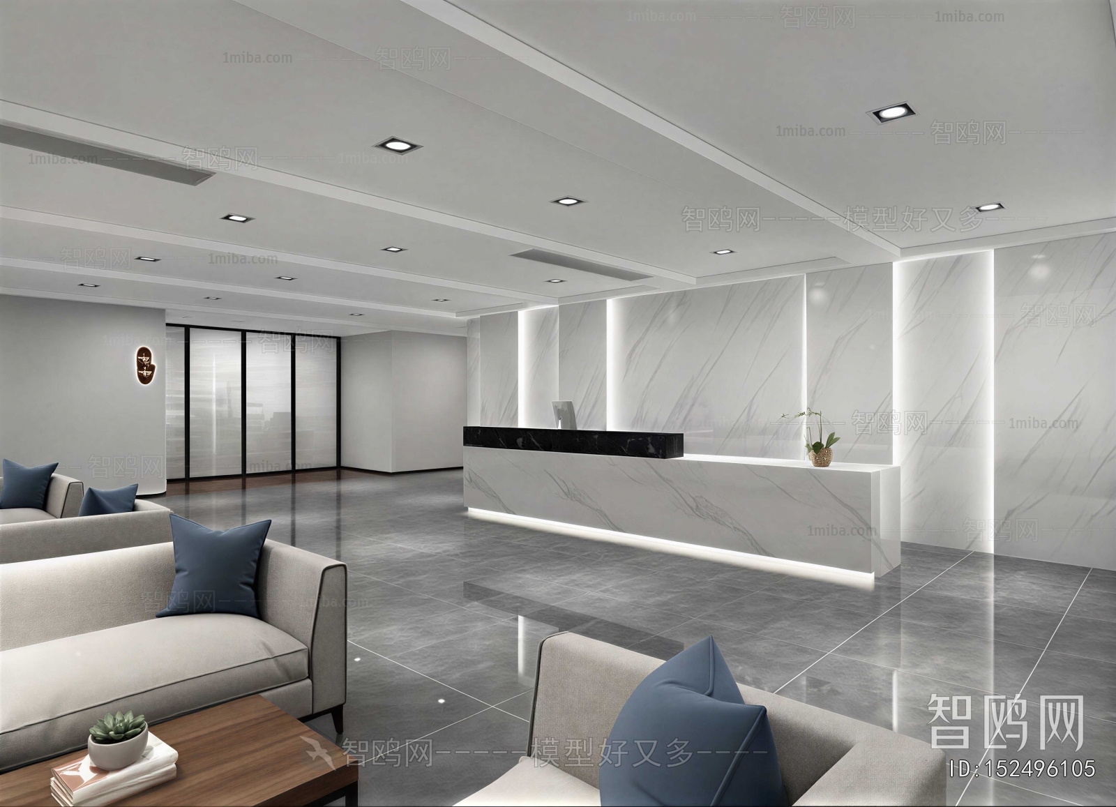 Modern Office Reception Desk