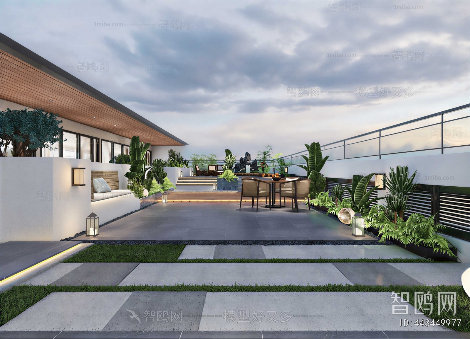 Modern Courtyard/landscape